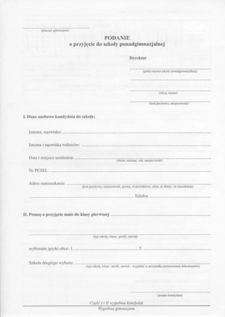 Jak napisać podanie o zmianę szkoły