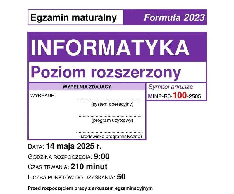 Matura z informatyki