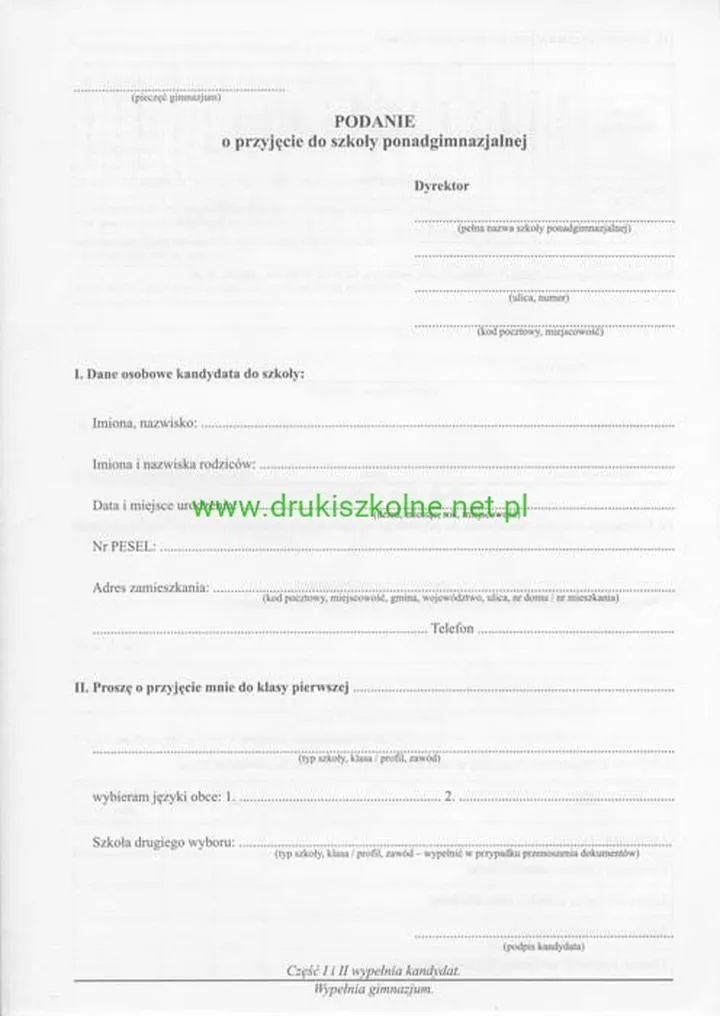 Motywacja w podaniu o zmianę szkoły