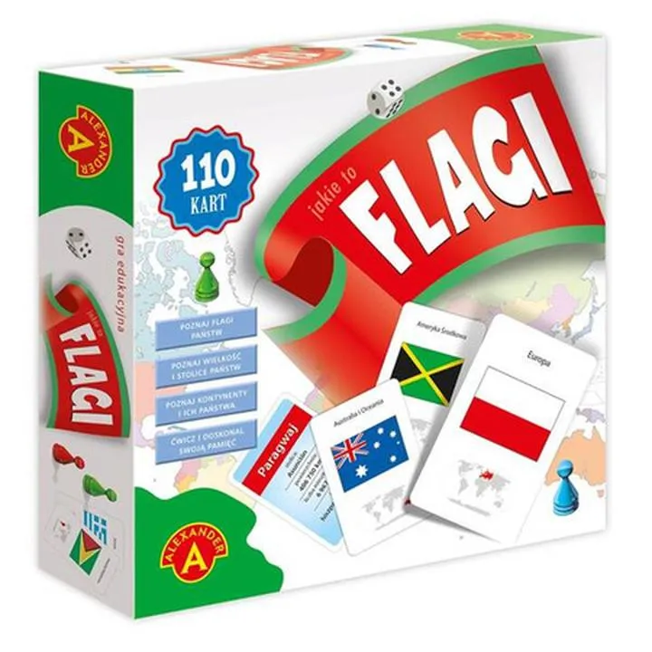 Nauka flag świata przez zabawę