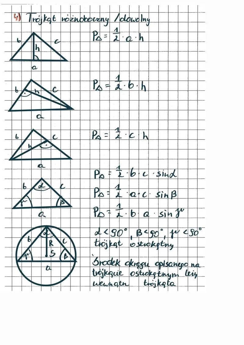 Obliczanie pola trójkąta