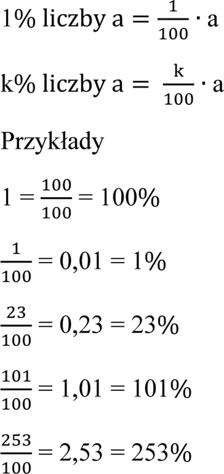Procenty w matematyce