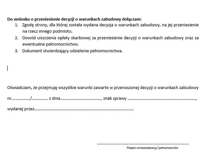 Prośba o przeniesienie do klasy
