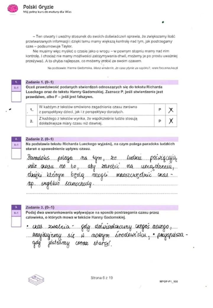 Przygotowanie do matury z polskiego