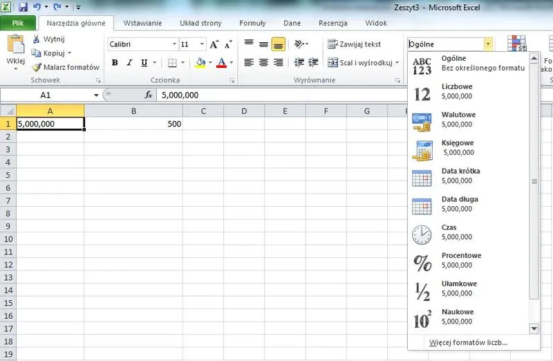 Superskrypt w Excelu